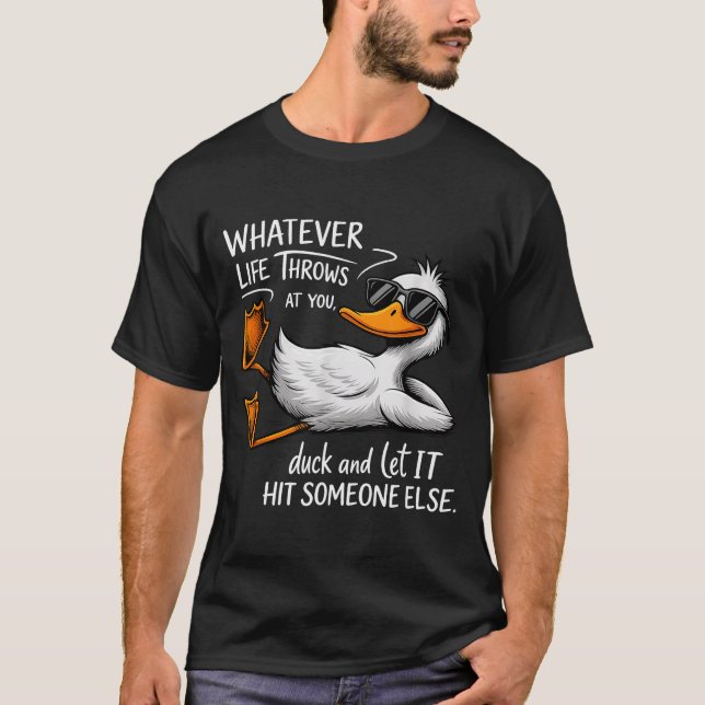 Funny Duck Shirt Funny Quote Graphic Tees For Men  (Vorderseite)