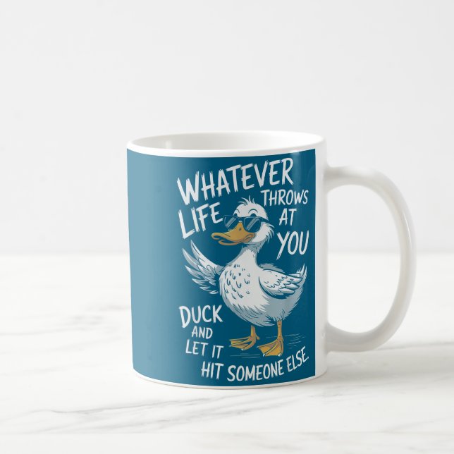 Funny Duck Shirt Funny Quote Graphic Tees For Men  Kaffeetasse (Rechts)
