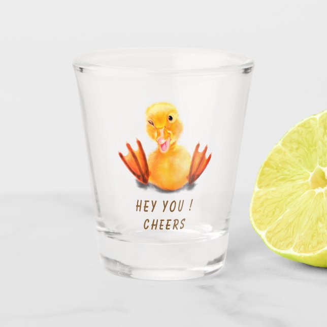 Funny Duck Shot Glass - Chef Schnapsglas (Vorderseite)