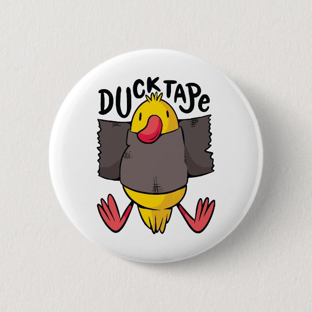 Funny Duck Tape Button (Vorderseite)