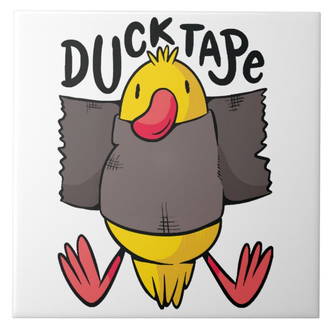 Funny Duck Tape Fliese (Vorderseite)