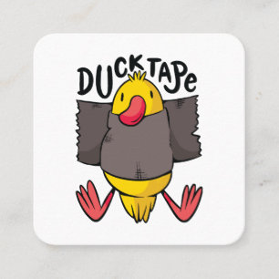 Funny Duck Tape Quadratische Visitenkarte