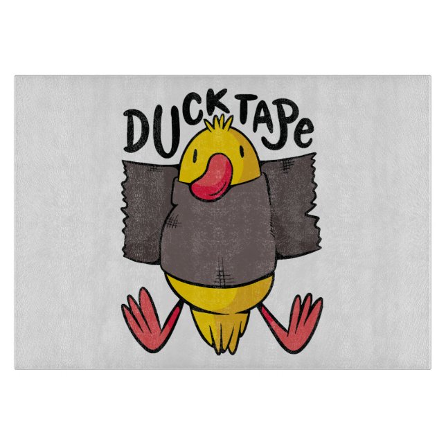 Funny Duck Tape Schneidebrett (Vorderseite)