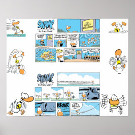 Funny Ducks Aviation Spaß Poster