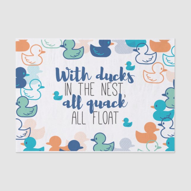Funny Ducks und Quack Float Puns Zitat Design Seidenpapier (Vorderseite)
