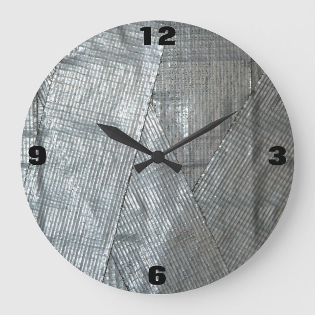 Funny Duct Tape Handyman Shop Clock Große Wanduhr (Vorderseite)