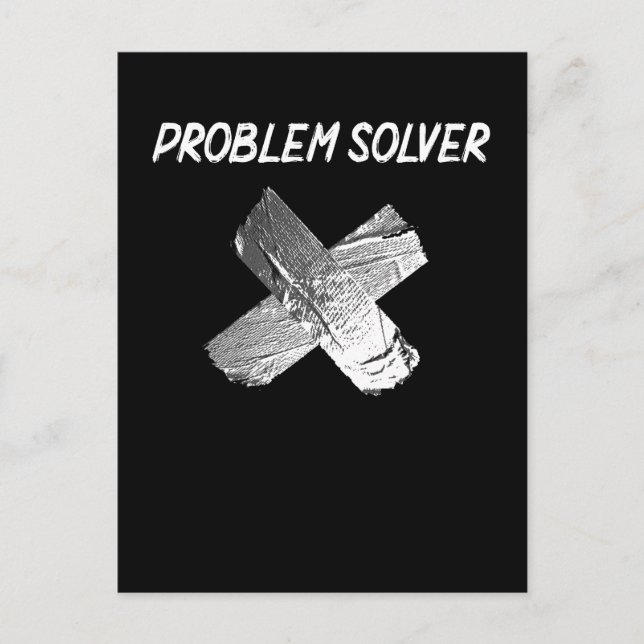 Funny Duct Tape Joke Lazy Sarcastic Husband Vater Postkarte (Vorderseite)