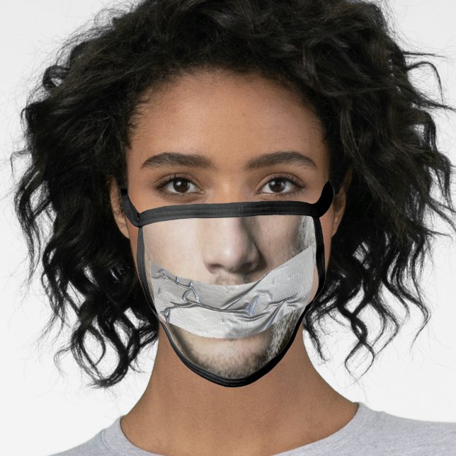 Funny Duct Tape over Mouth Mund-Nasen-Maske