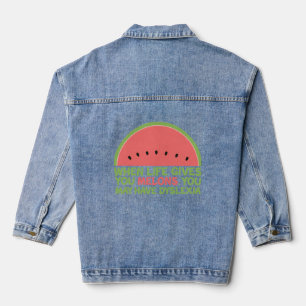 Funny Dyslexia Zitat Dyslexischer Spaß Watermelon Jeansjacke