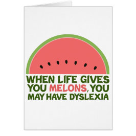Funny Dyslexie Zitat Dyslexischer Spaß-Karte