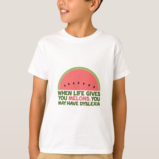 Funny Dyslexie Zitat Dyslexischer Spaß Kinder T-Shirt (Vorderseite)