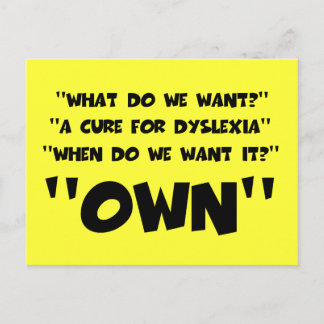 Funny dyslexisch postkarte