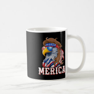 Funny Eagle Mullet 4. Juli US-amerikanische Flagge Kaffeetasse