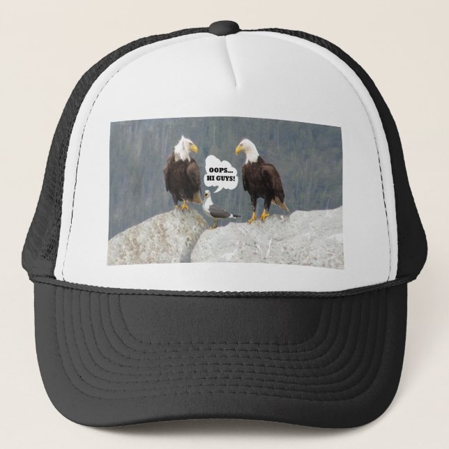 Funny Eagles und Seagull Truckerkappe (Vorderseite)