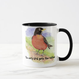 Funny, Early Bird bekommt den Kaffee Robin Tasse