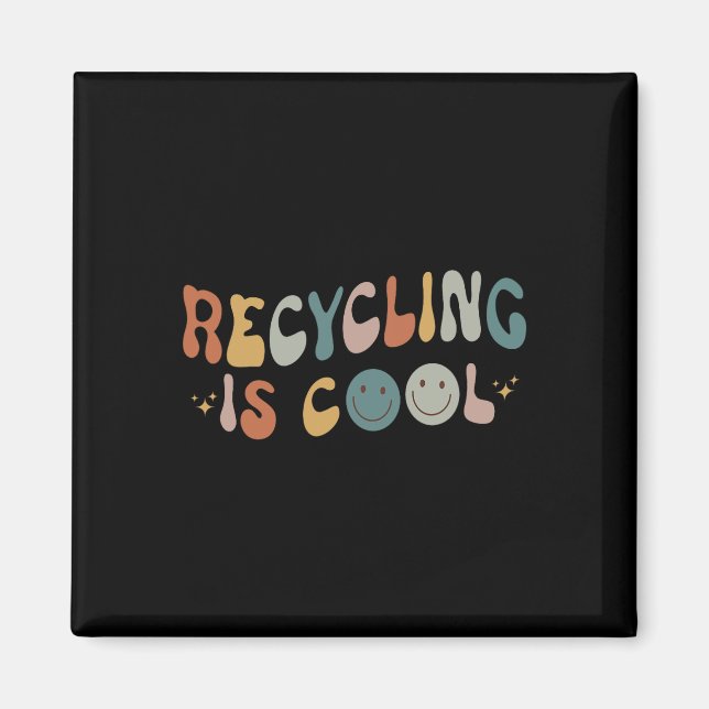 Funny Earth Day Environmentalist Recycle Cool Magnet (Vorne)