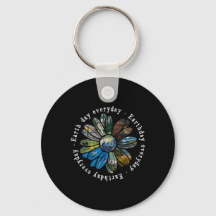 Funny Earth Day Jeden Sonnenblumen Erde Tier Lo Schlüsselanhänger