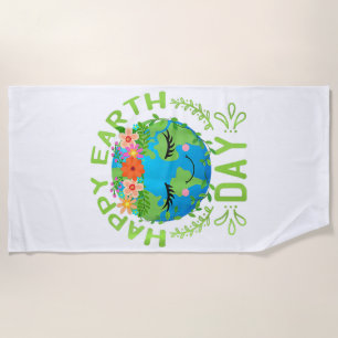 Funny Earth Day Zitat Earth Cool Happy Earth Day Strandtuch