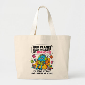Funny Earth Reading Book - Our Planet Needs To Adj Jumbo Stoffbeutel