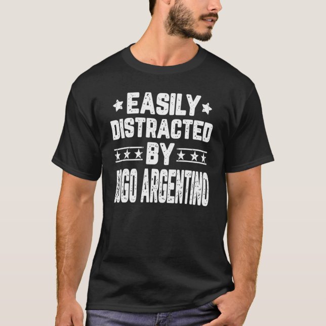 Funny Easily Distracted By Dogo Argentino - Dog Lo T-Shirt (Vorderseite)