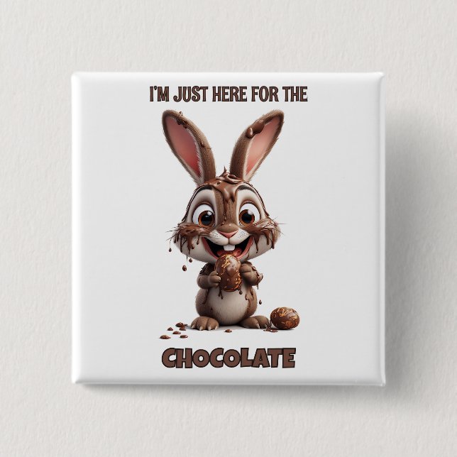 Funny Easter Bunny – Cute & Playful Easter Design Button (Vorderseite)