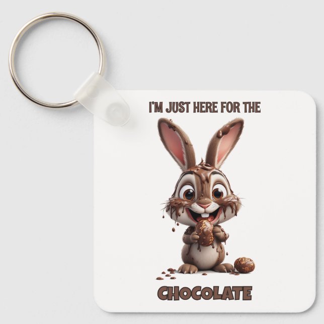 Funny Easter Bunny – Cute & Playful Easter Design Schlüsselanhänger (Vorderseite)