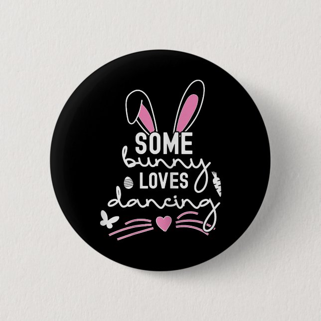 Funny Easter Bunny Oars Tanz Lover Pub Button (Vorderseite)