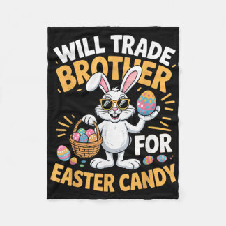 Funny Easter wird Brother für Candy Kids Gir Fleecedecke