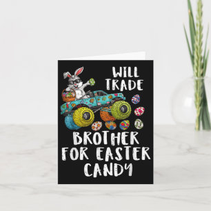 Funny Easter wird Brother gegen Candy Kids Boy tau Karte