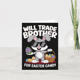 Funny Easter wird Brother gegen Candy Kids Boy tau Karte