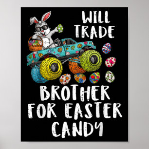 Funny Easter wird Brother gegen Candy Kids Boy tau Poster
