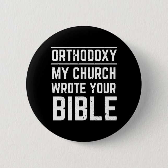 Funny Eastern Orthodox Button (Vorderseite)