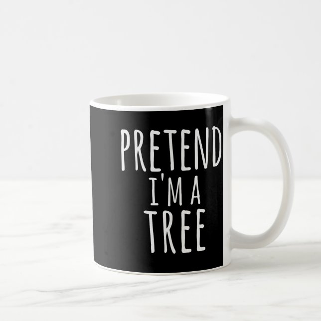 Funny Easy Lazy Halloween Pretend I'm A Tree Costu Kaffeetasse (Rechts)