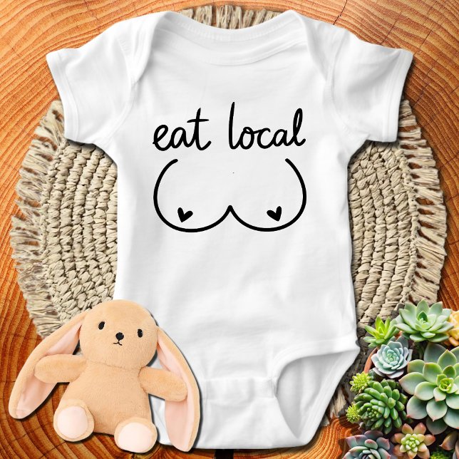 Funny Eat Local Baby Showgeschenk - Neues Baby Ges Baby Strampler (Von Creator hochgeladen)