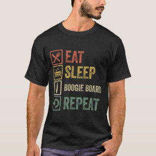 Funny eat Schlaf Boogie Board wiederholen Retro Vi T-Shirt