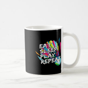 Funny Eat Sleep Play Wiederholung Spieler Geschenk Kaffeetasse