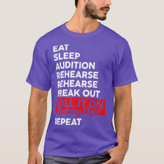 Funny Eat Sleep tötet es bei der Eröffnung Nacht T-Shirt