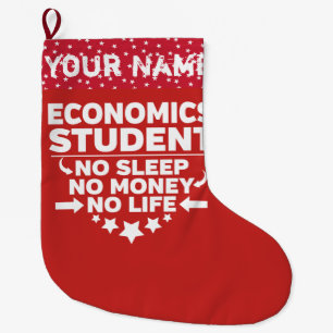 Funny Economics Uni Student kein Leben oder Geld Großer Weihnachtsstrumpf