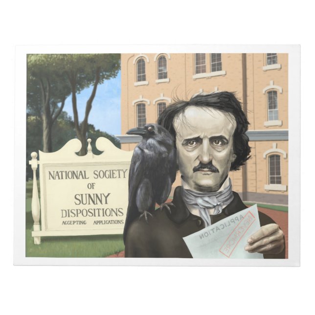 Funny Edgar Allen Poe Spaß Notebook Notizblock (Vorderseite)