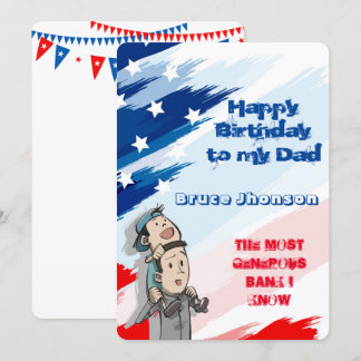 Funny Editable Card for Dad's Birthday Einladung