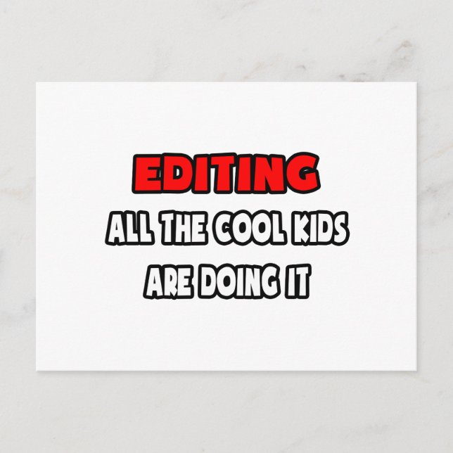 Funny Editor Shirts und Geschenke Postkarte (Vorderseite)