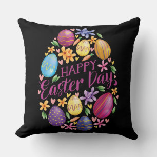 Funny Egg Happy Oster Day Throw Kissen