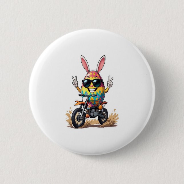 Funny Egg Motorbike Button (Vorderseite)