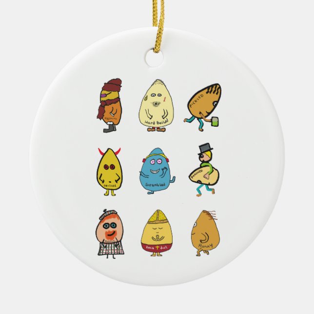 Funny Egg Puns Keramik Ornament (Vorne)