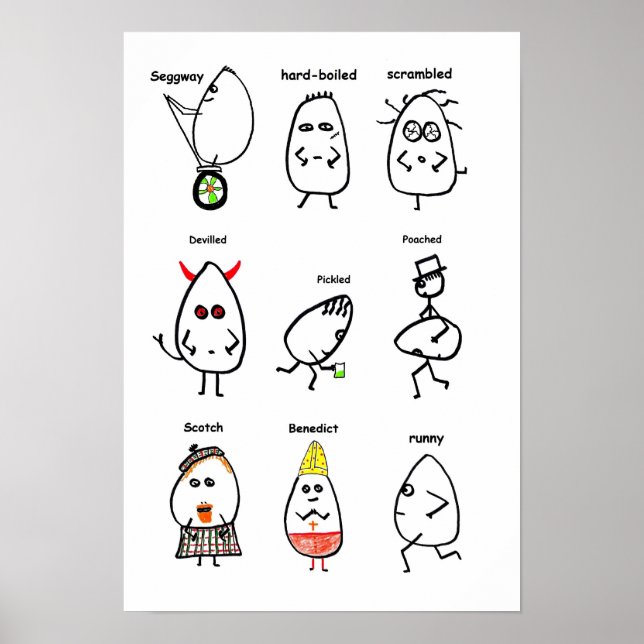 Funny Egg Puns Poster (Vorne)