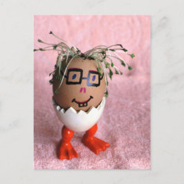 Funny Eggman Boy mit grüner Haare Postkarte