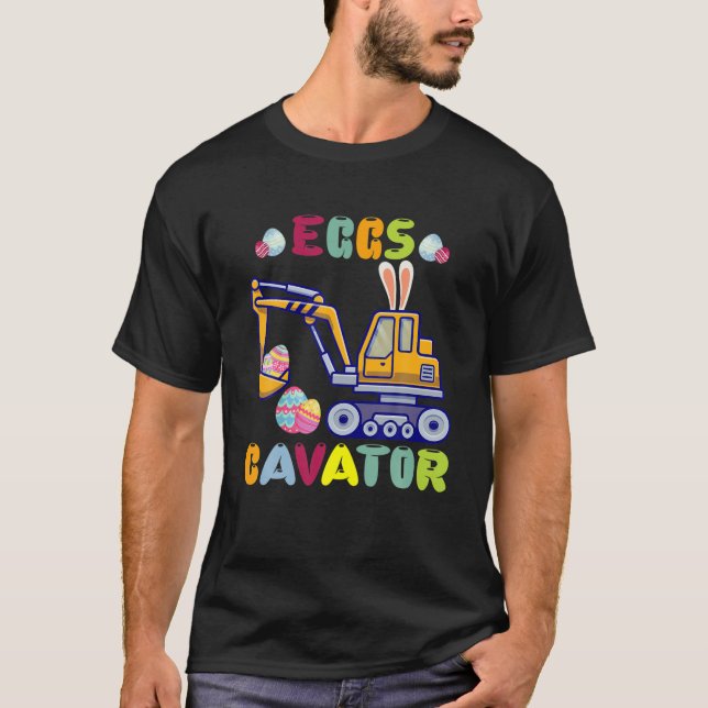Funny Eggscavator Ostereier Jagd für Kinder Kleink T-Shirt (Vorderseite)