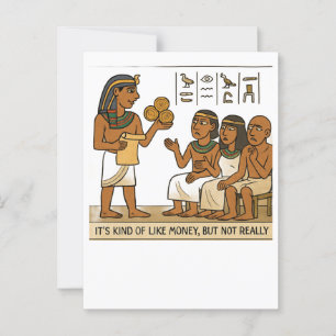 Funny Egyptian Currency Spaß Postcard Postkarte