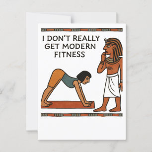 Funny Egyptian Fitness Spaß Postcard Postkarte