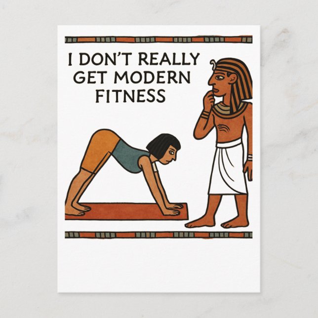Funny Egyptian Fitness Spaß Postcard Postkarte (Vorderseite)
